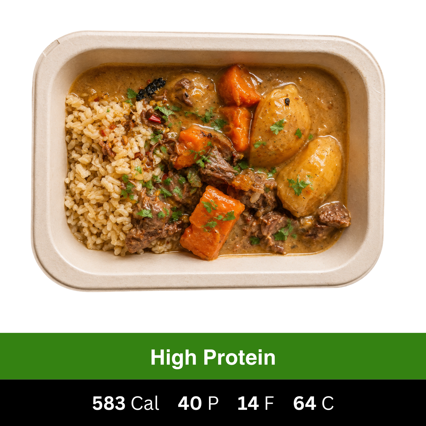 fuel and prep co beef massaman curry container